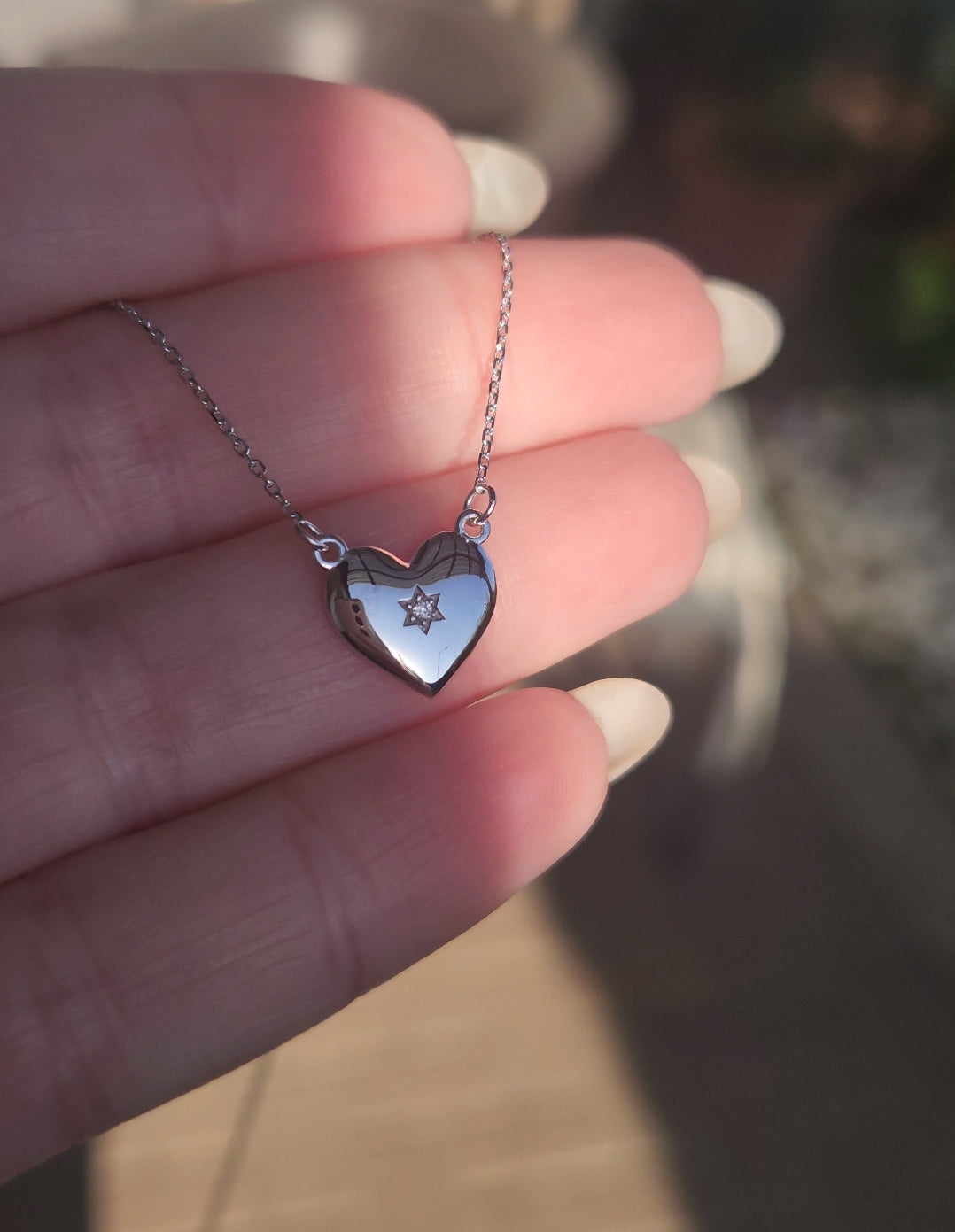 Stellar Star of David Heart Necklace by Margaret Krinetz, view 6