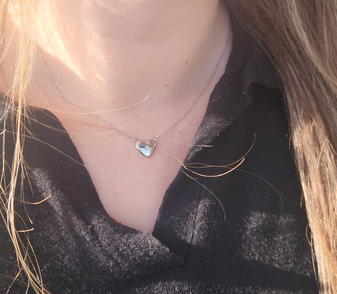 Stellar Star of David Heart Necklace by Margaret Krinetz, view 2