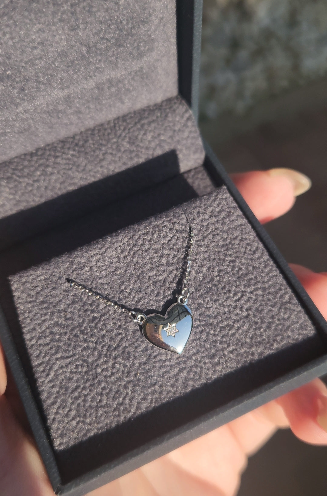Stellar Star of David Heart Necklace by Margaret Krinetz, view 4