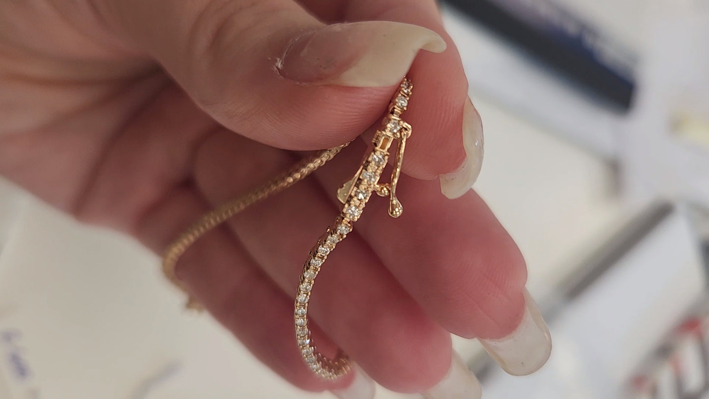 Pear diamond tennis bracelet