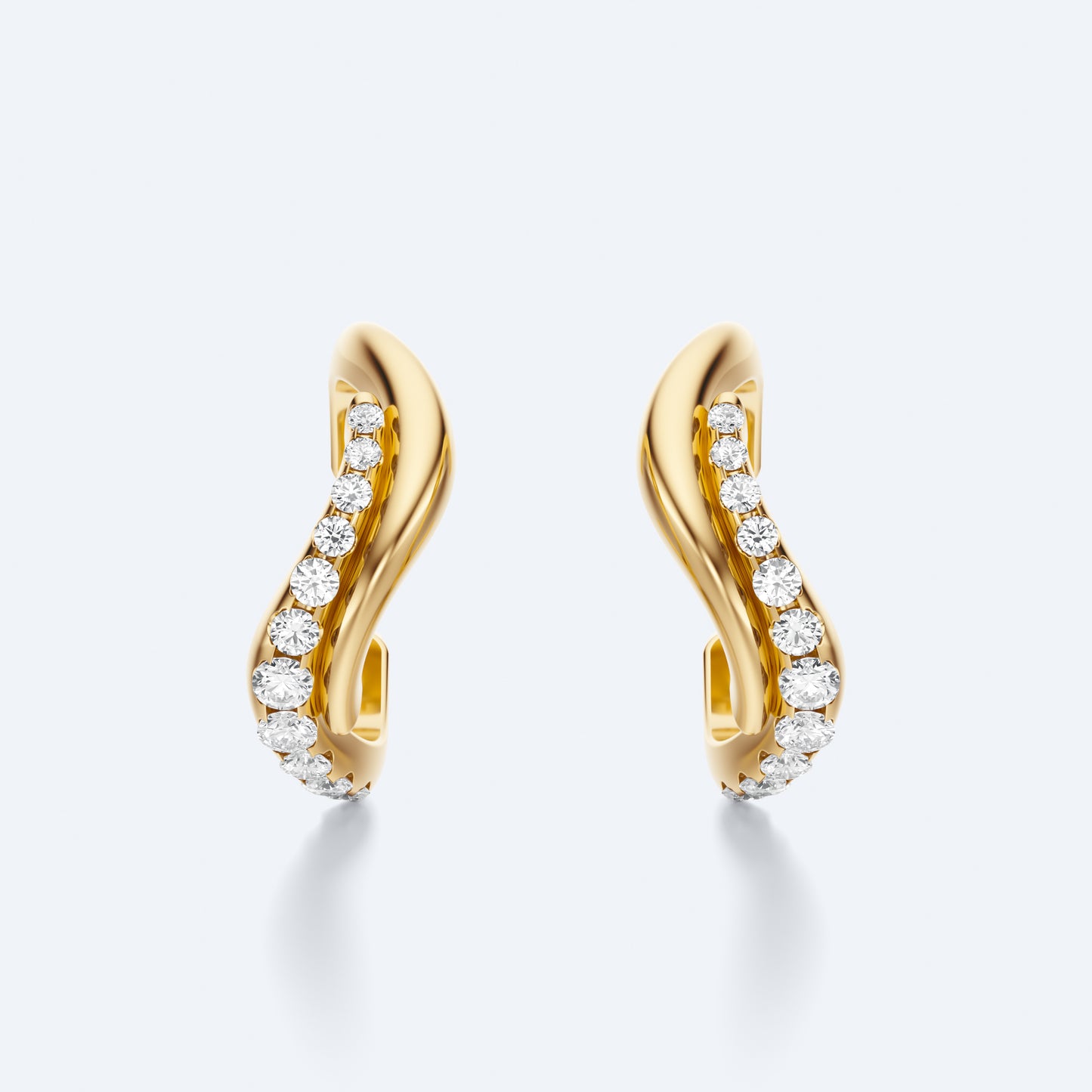 Wavy Diamond cuff Earrings