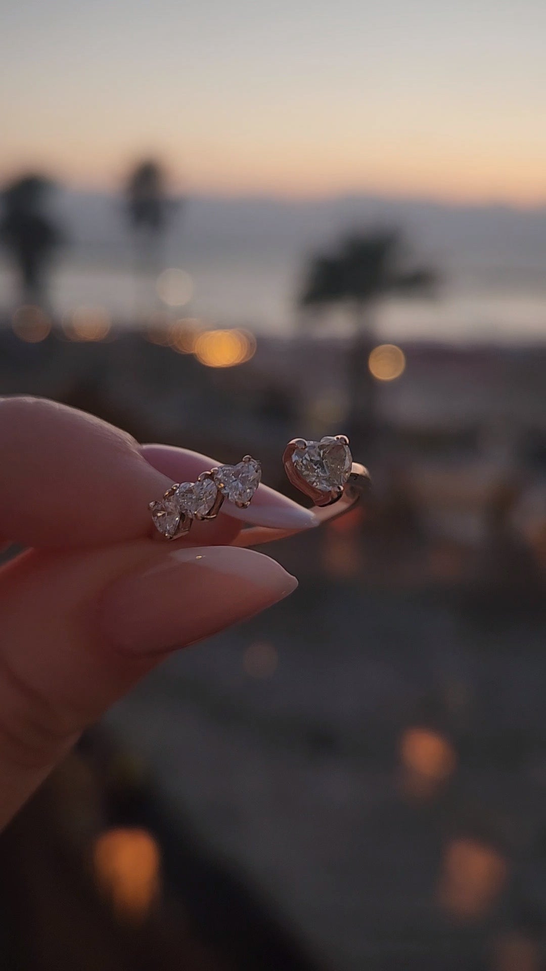 Diamond Hearts Ring