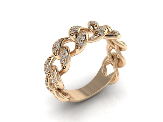 Link Statement Ring by Margaret Krinetz, view 4