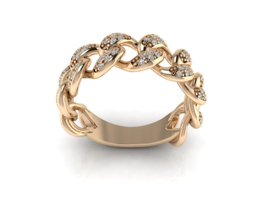 Link Statement Ring by Margaret Krinetz, view 2