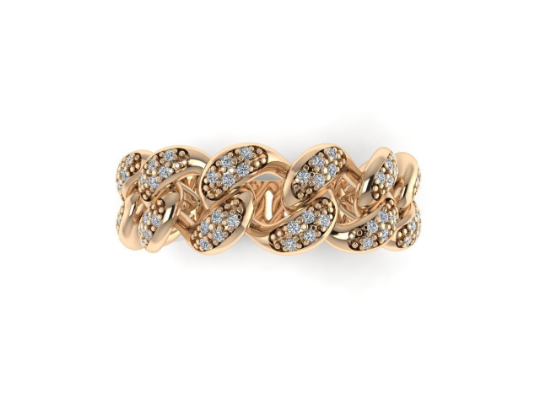 Link Statement Ring by Margaret Krinetz, view 3