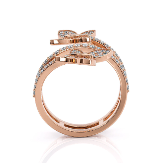 Two Butterflies Wrap Ring by Margaret Krinetz, view 6