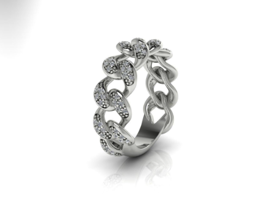 Link Statement Ring by Margaret Krinetz, view 5