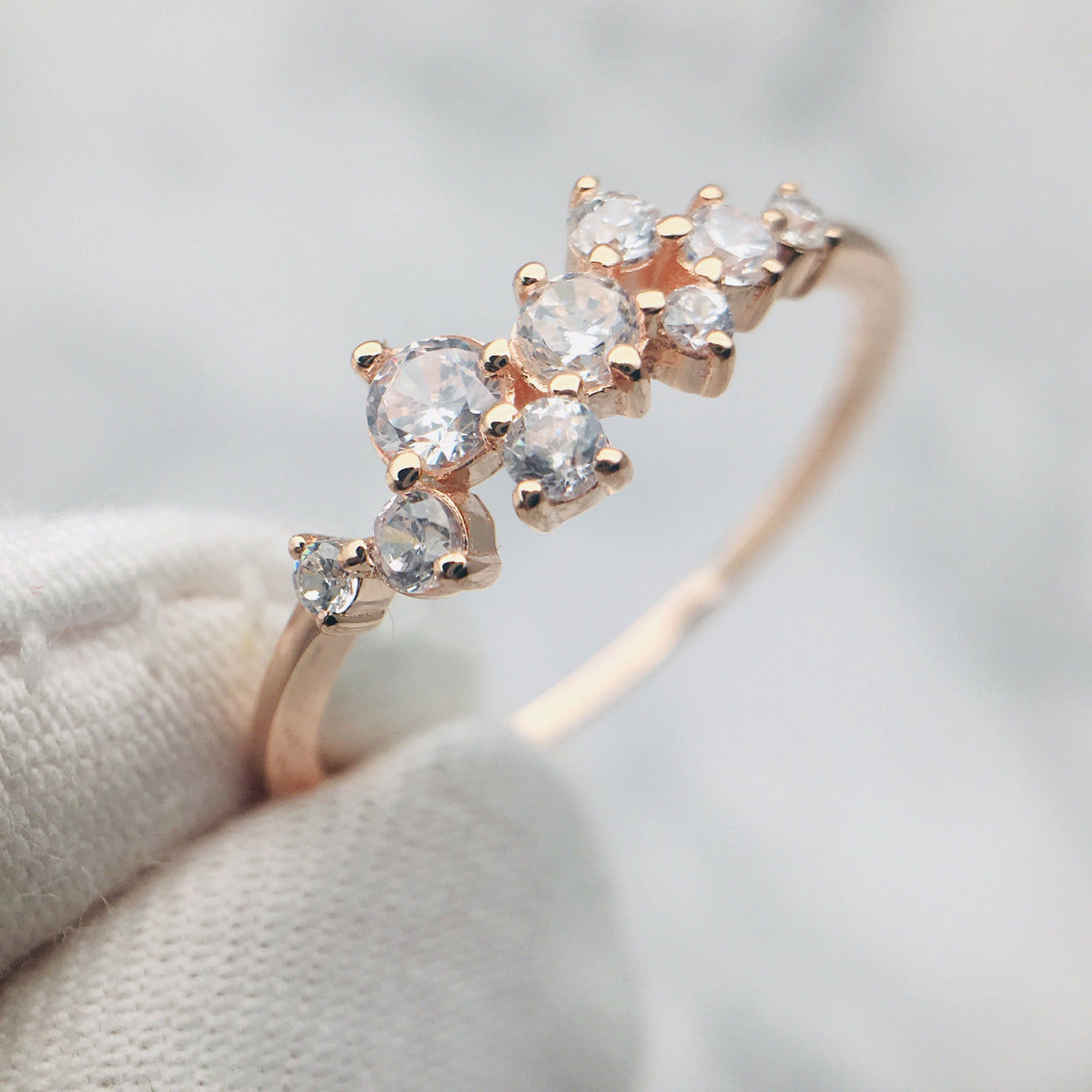 Iconic Cluster Diamond Ring by Margaret Krinetz, view 5