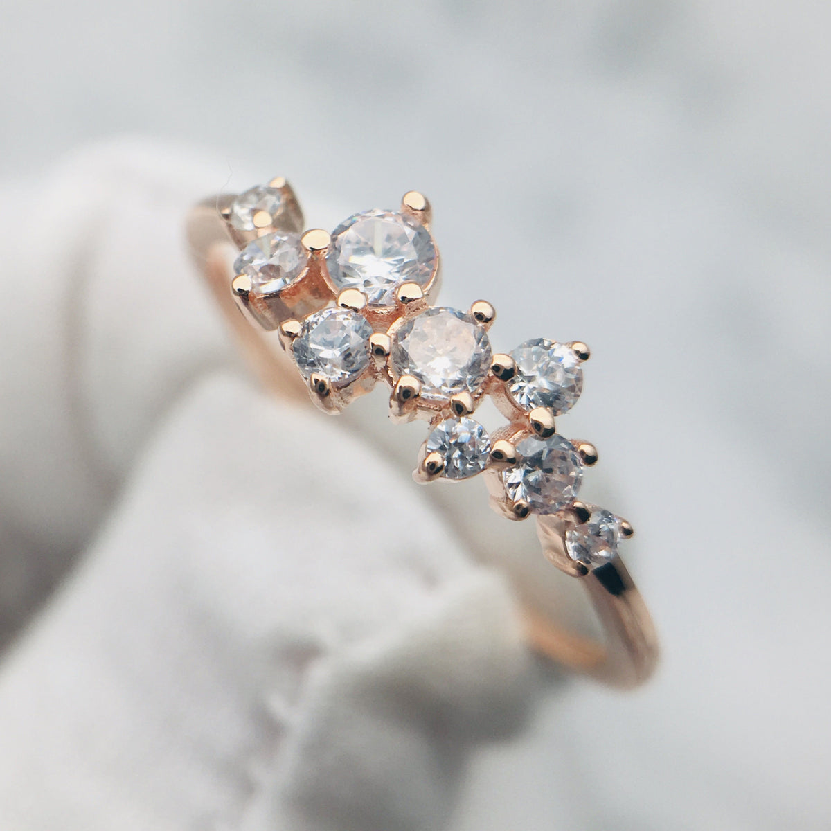 Iconic Cluster Diamond Ring by Margaret Krinetz, view 2