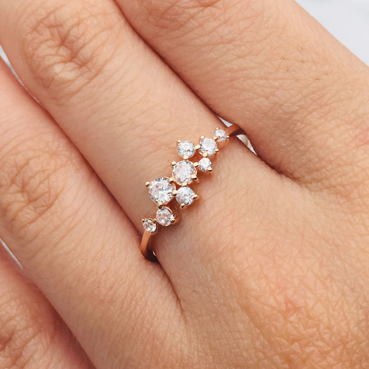 Iconic Cluster Diamond Ring by Margaret Krinetz, view 4