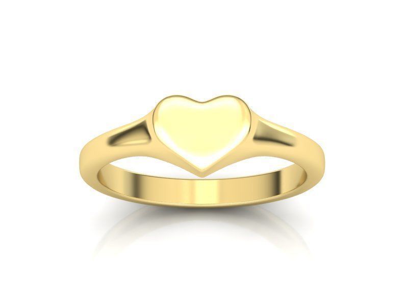 Signet Heart Ring by Margaret Krinetz, view 3