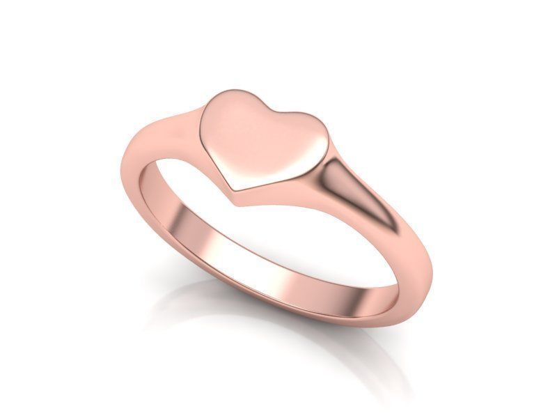 Signet Heart Ring by Margaret Krinetz, view 4