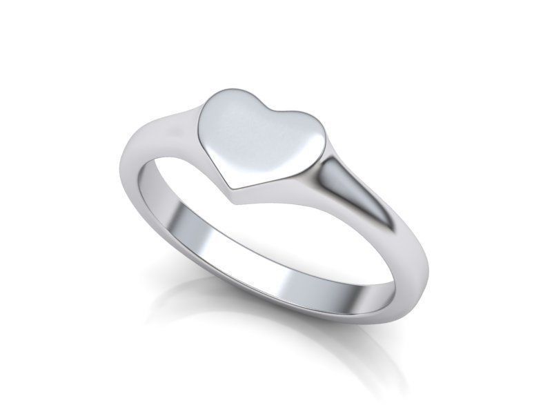 Signet Heart Ring by Margaret Krinetz, view 5