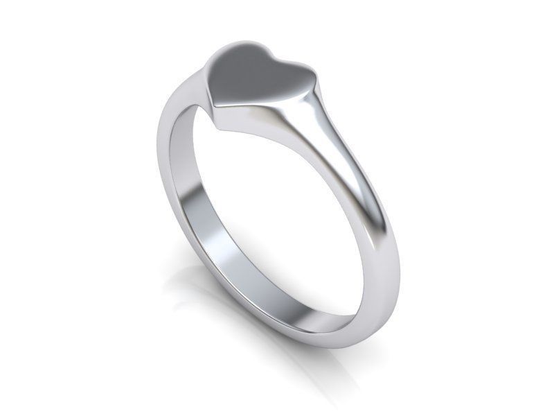 Signet Heart Ring by Margaret Krinetz, view 2