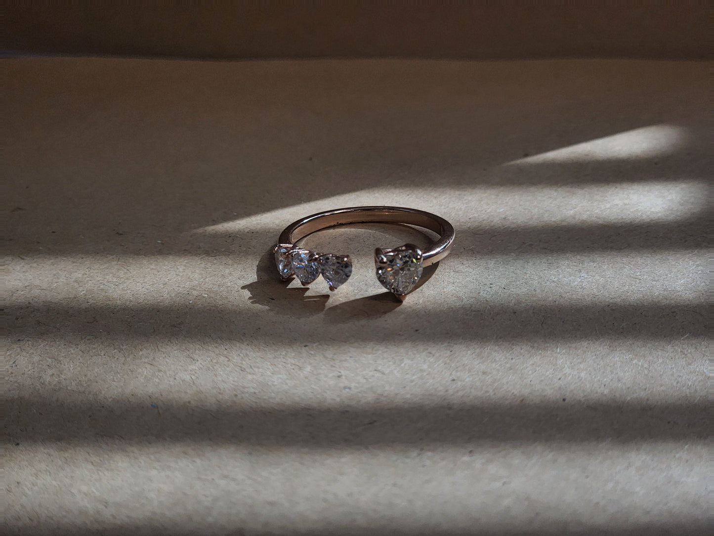 Diamond Hearts Ring