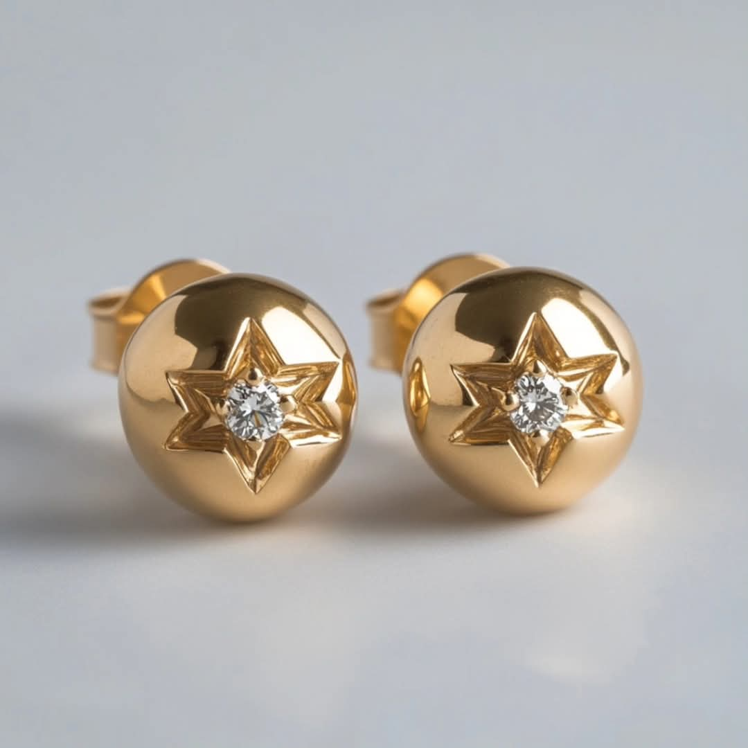 Stellar Star of David Diamond Studs