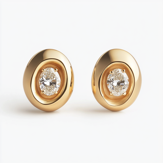 Allure Oval Diamond Studs