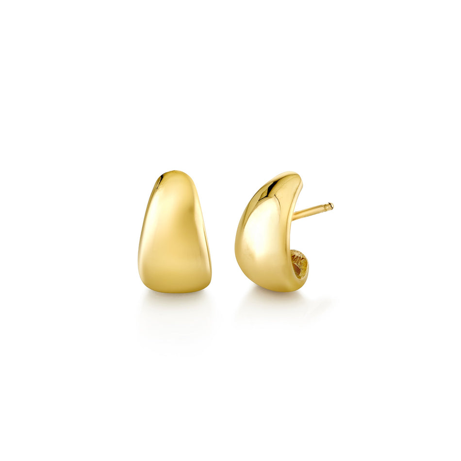 Drop Shape Gold Studs