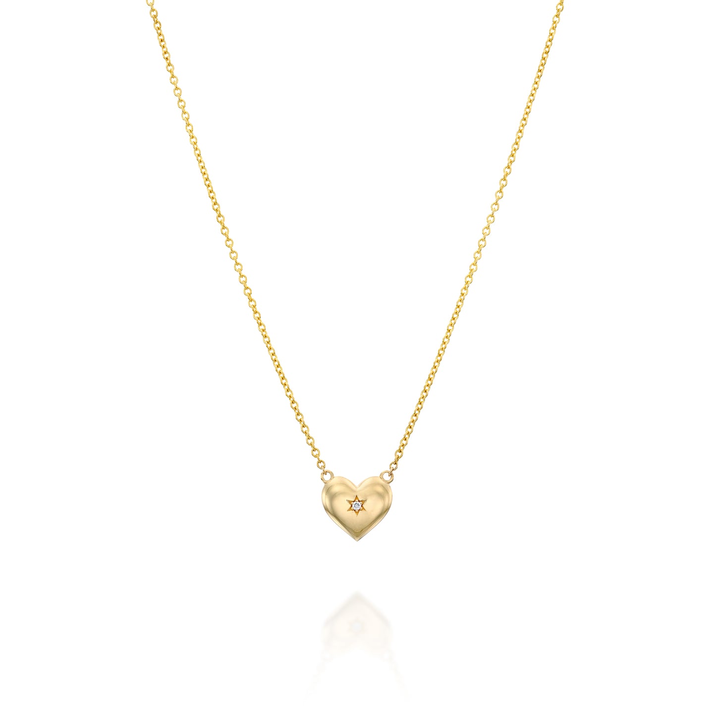 Stellar Star of David Heart Necklace