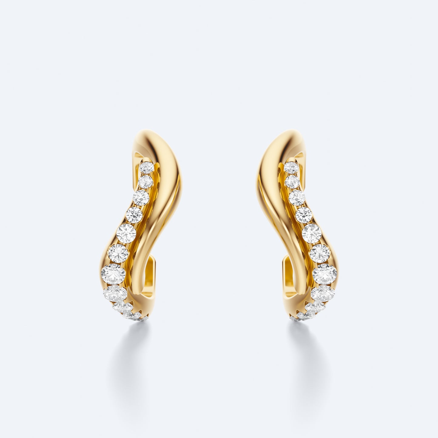 Wavy Diamond cuff Earrings