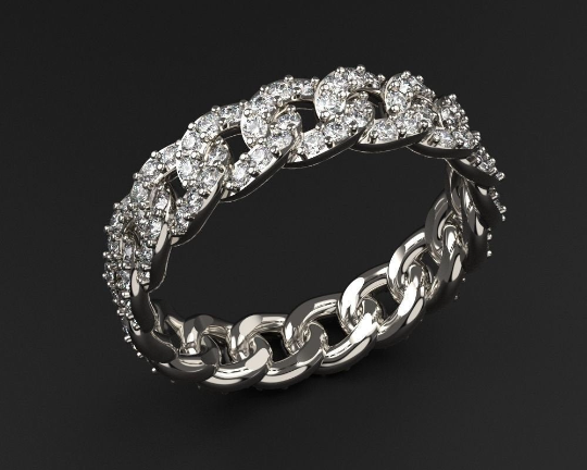 Cleo Statement Chain Ring - MARGARET KRINETZ