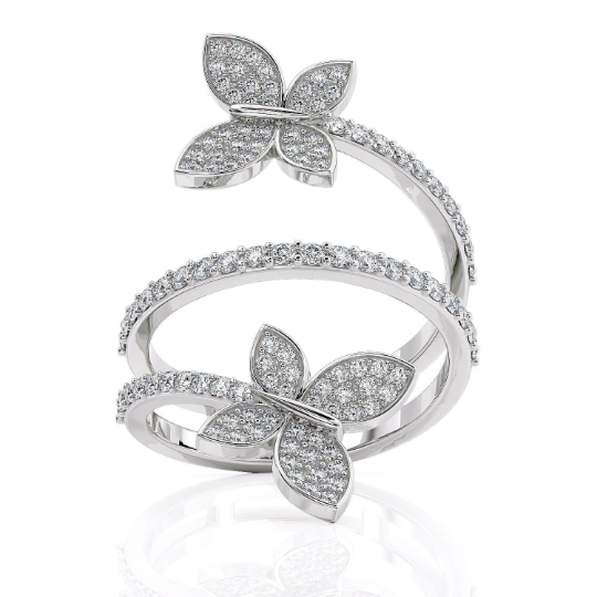 Two Butterflies Wrap Ring - MARGARET KRINETZ