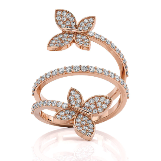 Two Butterflies Wrap Ring - MARGARET KRINETZ