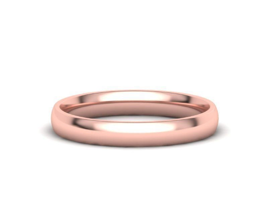 Wedding band 3mm wide ,curved on the inside and outside - MARGARET KRINETZ