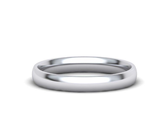 Wedding band 3mm wide ,curved on the inside and outside - MARGARET KRINETZ