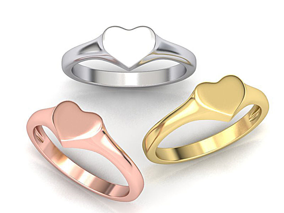 Signet Heart Ring - MARGARET KRINETZ